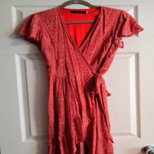 Gorgeous vibrant maxi wrap dress, NWOT!